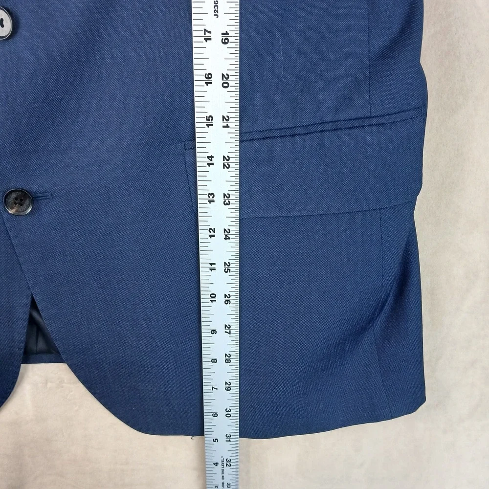 The Blk Tux Tollegno 44R Mens Blazer Sport Coat Merino Modern 21x30 **Fits 42R *